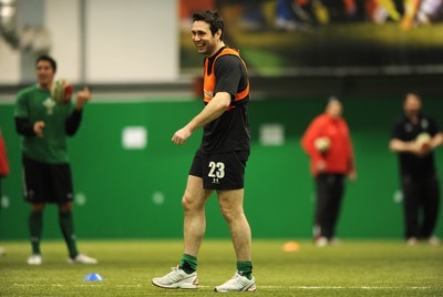 22.02.10 - Wales Rugby Training - Stephen Jones during training. 