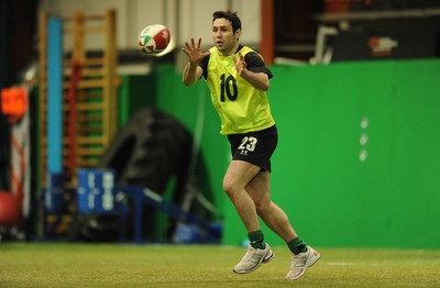 22.02.10 - Wales Rugby Training - Stephen Jones during training. 