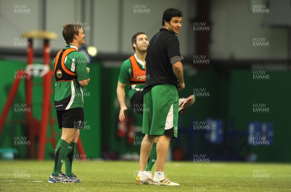22.02.10 - Wales Rugby Training - Mike Phillips in action during training. 
