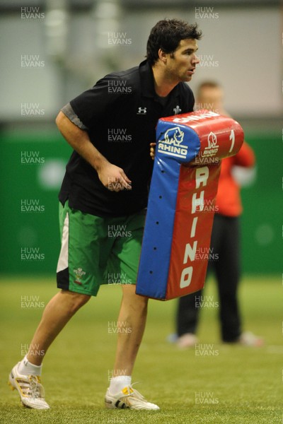 22.02.10 - Wales Rugby Training - Mike Phillips in action during training. 