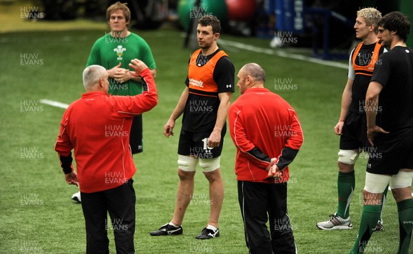 22.02.10 - Wales Rugby Training - Deiniol Jones during training. 
