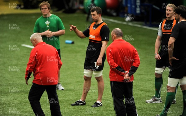 22.02.10 - Wales Rugby Training - Deiniol Jones during training. 