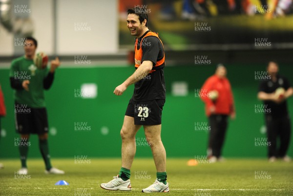 22.02.10 - Wales Rugby Training - Stephen Jones during training. 