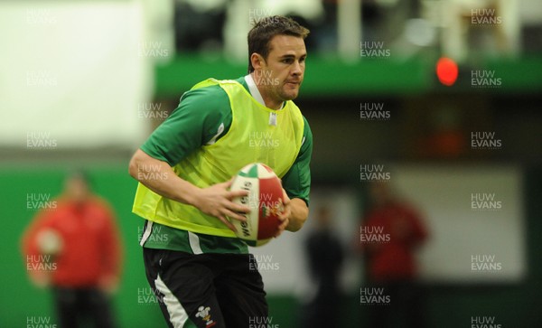 22.02.10 - Wales Rugby Training - Lee Byrne during training. 