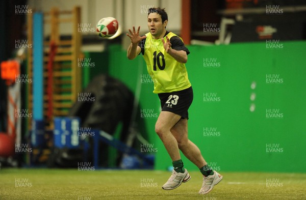 22.02.10 - Wales Rugby Training - Stephen Jones during training. 