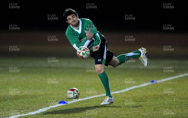 22.02.10 - Wales Rugby Training - Mike Phillips during a night training session in preparation for Wales Friday night match with France. 