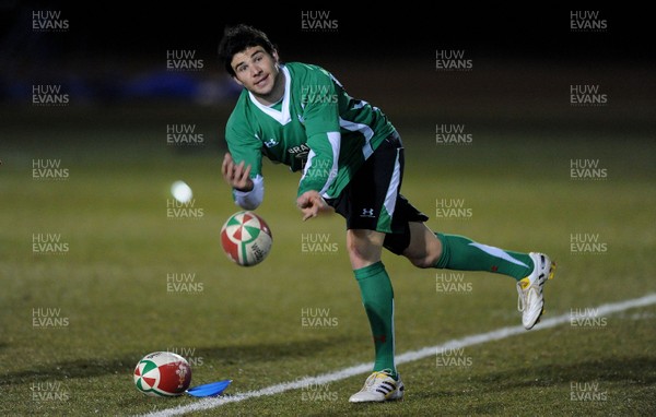 22.02.10 - Wales Rugby Training - Mike Phillips during a night training session in preparation for Wales Friday night match with France. 