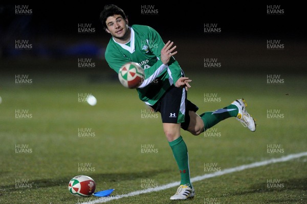 22.02.10 - Wales Rugby Training - Mike Phillips during a night training session in preparation for Wales Friday night match with France. 