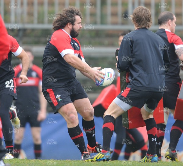 220213 - Wales Rugby Captains Run - Adam Jones during training 