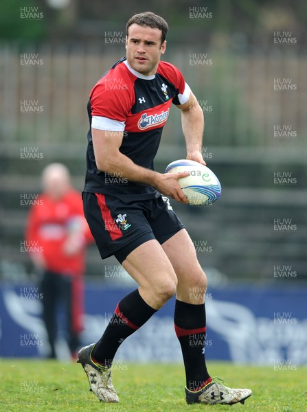 220213 - Wales Rugby Captains Run - Jamie Roberts during training 