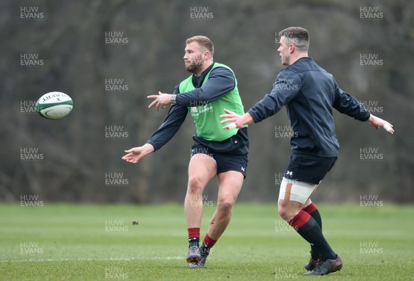 220218 - Wales Rugby Training - Ross Moriarty during training