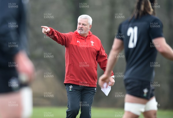 220218 - Wales Rugby Training - Warren Gatland during training
