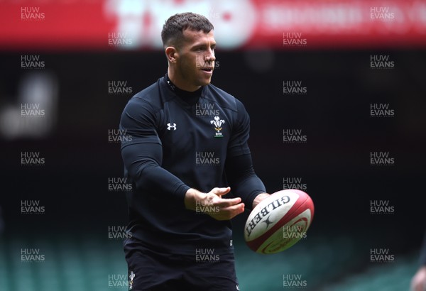 220219 - Wales Rugby Training - Gareth Davies during training