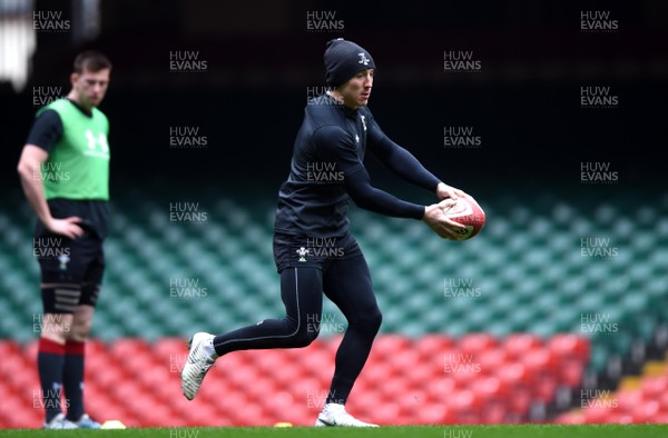 220219 - Wales Rugby Training - Josh Adams during training