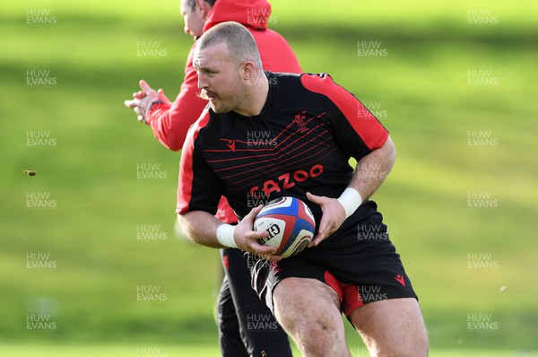 220222 - Wales Rugby Training - Dillon Lewis during training