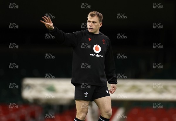 220224 - Wales Rugby Training in the Principality Stadium leading up to their 6 Nations game against Ireland - Nick Tompkins during training