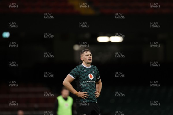 220224 - Wales Rugby Training in the Principality Stadium leading up to their 6 Nations game against Ireland - Alex Mann during training