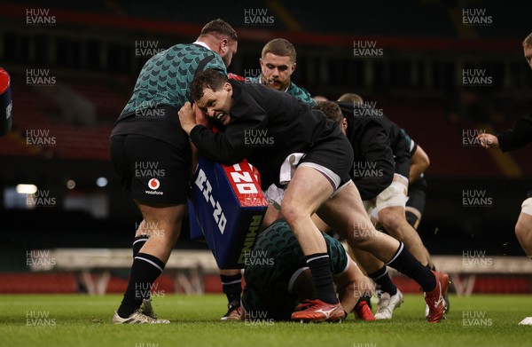 220224 - Wales Rugby Training in the Principality Stadium leading up to their 6 Nations game against Ireland - Ryan Elias during training