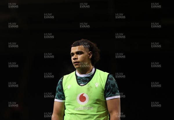 220224 - Wales Rugby Training in the Principality Stadium leading up to their 6 Nations game against Ireland - Mackenzie Martin during training