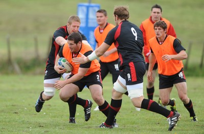 22.09.11 - Wales Rugby Training - Ryan Bevington during training. 