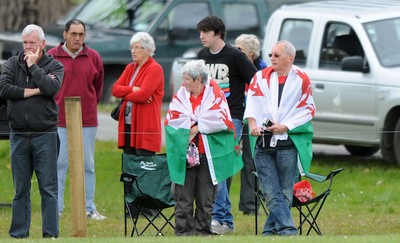 22.09.11 - Wales Rugby Training - Wales fans look on during training. 