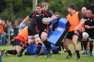 22.09.11 - Wales Rugby Training - Ryan Bevington during training. 