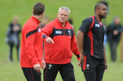 22.09.11 - Wales Rugby Training - Head coach Warren Gatland during training. 
