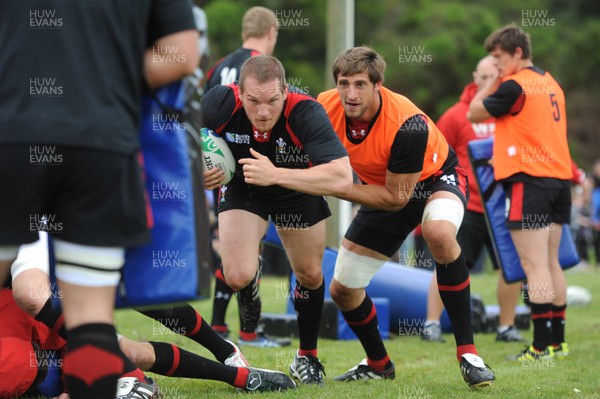 22.09.11 - Wales Rugby Training - Gethin Jenkins during training. 