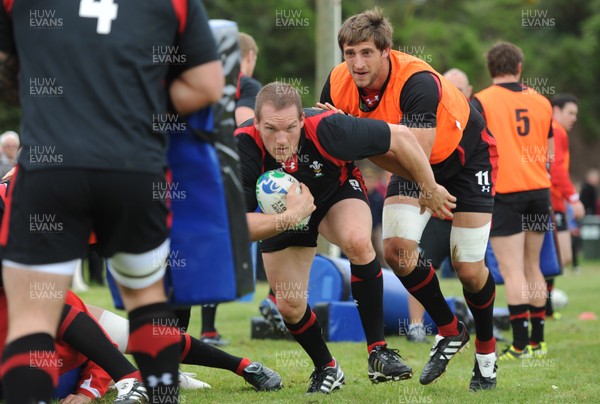 22.09.11 - Wales Rugby Training - Gethin Jenkins during training. 