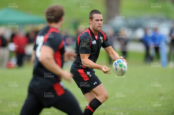 22.09.11 - Wales Rugby Training - Lee Byrne during training. 