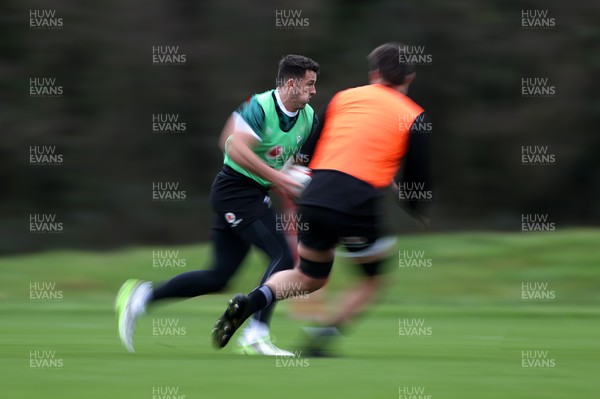 230124 - Wales Rugby Training in the first week of training for the 2024 Guinness 6 Nations - Owen Watkin during training