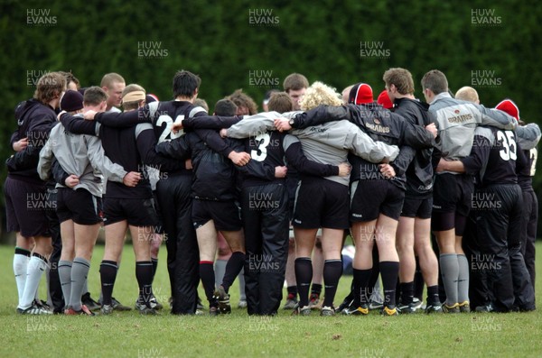 230205 - Wales Rugby Training - Wales squad pictured during training today