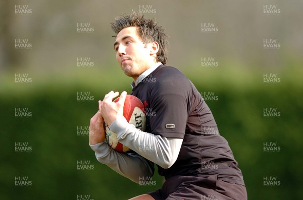 230205 - Wales Rugby Training - Wales' Gavin Henson pictured during training today