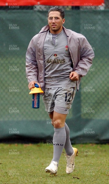 220206 - Wales Rugby Wales' Gavin Henson takes part in a training session ahead of his side's clash against Ireland 