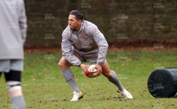 220206 - Wales Rugby Wales' Gavin Henson takes part in a training session ahead of his side's clash against Ireland 