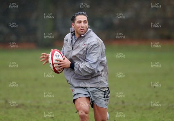 230206 - Wales Rugby Training - Gavin Henson during training 