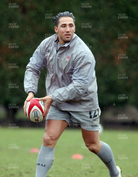 230206 - Wales Rugby Training - Gavin Henson during training 