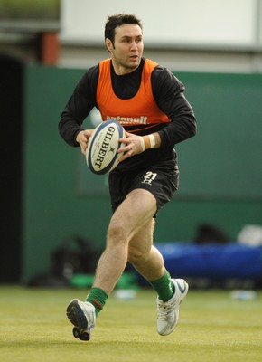 23.02.09 - Wales Rugby Training - Stephen Jones in action during training. 