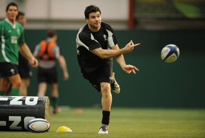 23.02.09 - Wales Rugby Training - Mike Phillips in action during training. 