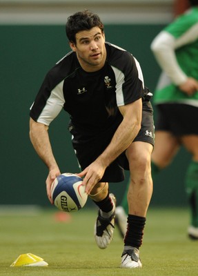 23.02.09 - Wales Rugby Training - Mike Phillips in action during training. 