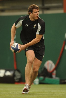 23.02.09 - Wales Rugby Training - Jamie Roberts in action during training. 