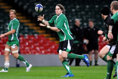 23.02.09 - Wales Rugby Training - Ryan Jones in action during a night training session. 
