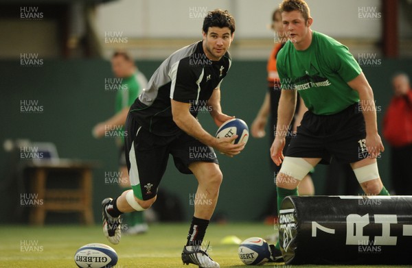 23.02.09 - Wales Rugby Training - Mike Phillips in action during training. 