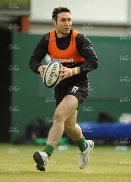 23.02.09 - Wales Rugby Training - Stephen Jones in action during training. 