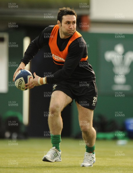23.02.09 - Wales Rugby Training - Stephen Jones in action during training. 