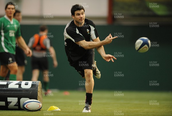 23.02.09 - Wales Rugby Training - Mike Phillips in action during training. 