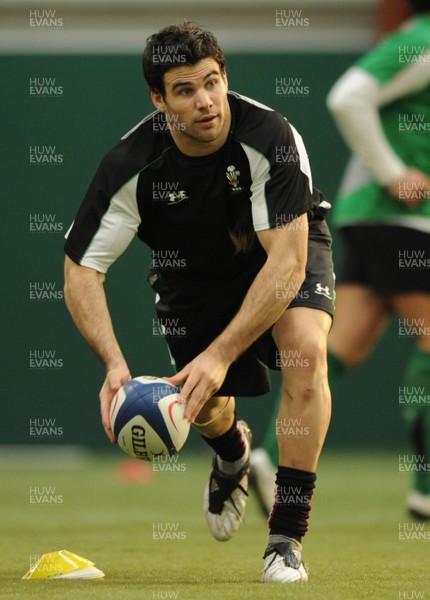 23.02.09 - Wales Rugby Training - Mike Phillips in action during training. 