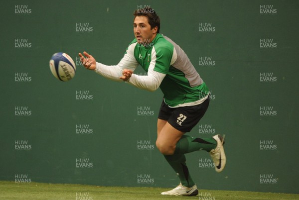 23.02.09 - Wales Rugby Training - Gavin Henson in action during training. 