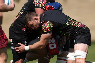 230626 - Wales Rugby Training ahead of their game against the Barbarians on the weekend - Harrison Keddie during training