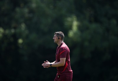 230626 - Wales Rugby Training ahead of their game against the Barbarians on the weekend - Defence Coach Peter Murchie